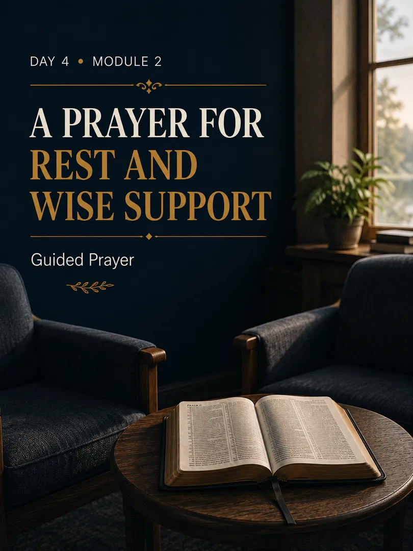 A Prayer for Rest and Wise Support