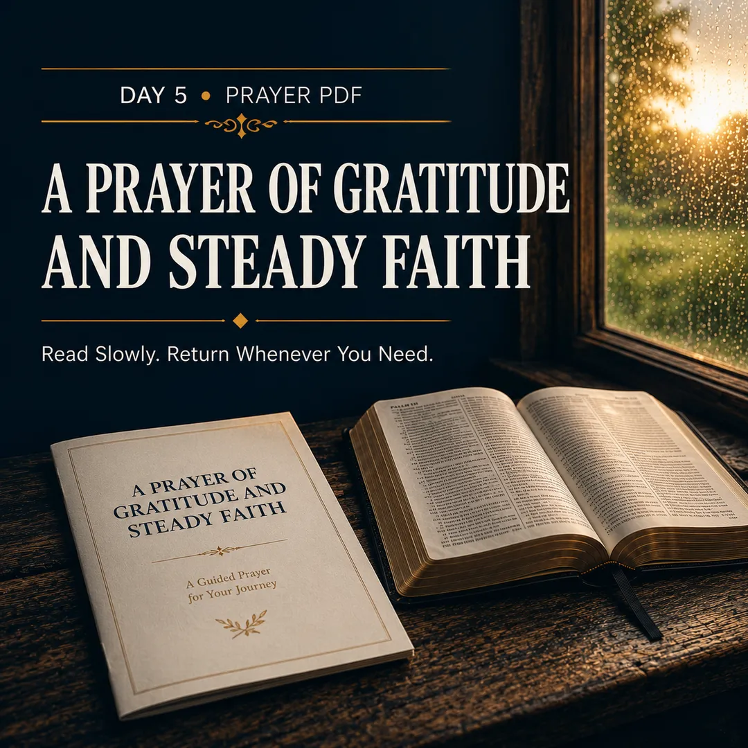 A Prayer of Gratitude and Steady Faith